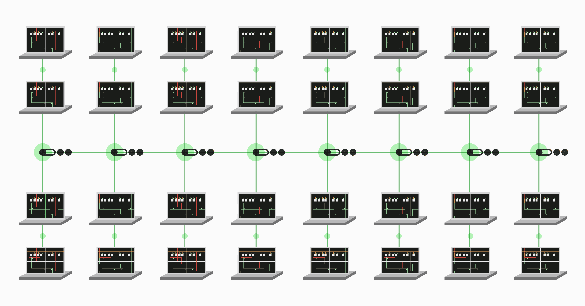 AI industrial controls network diagram showing interconnected operations using industrial automation in mission-critical facilities.